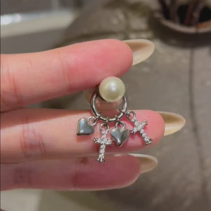 Echo Synthetic Pearl Charm Earrings