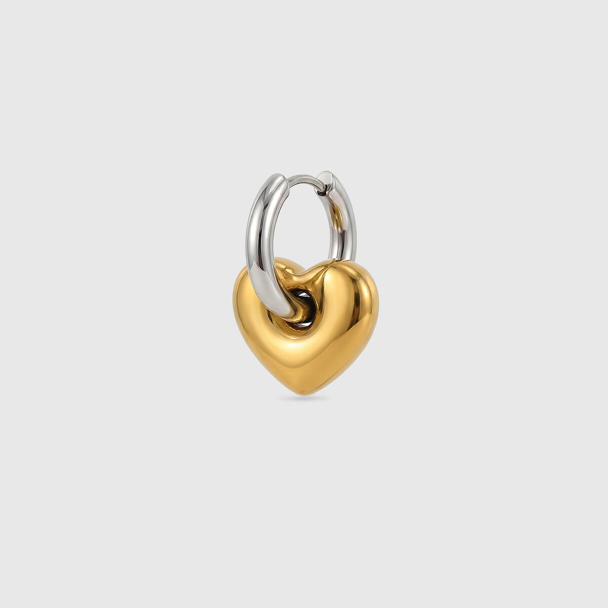 Quiet Heart Two-Tone Hoops